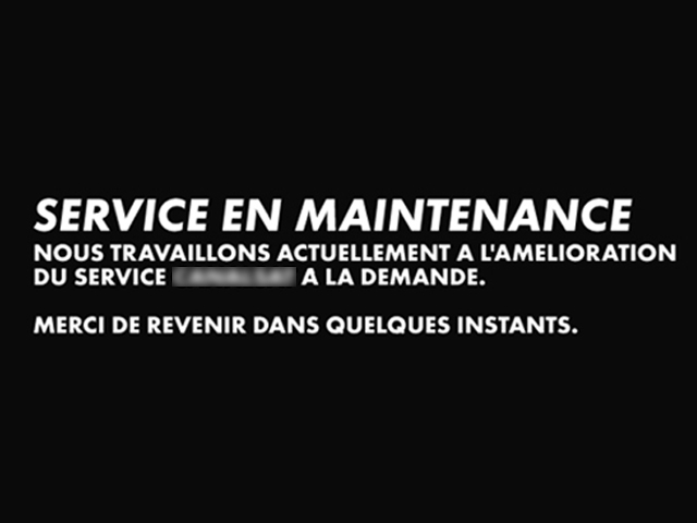 Service en maintenance CANAL+ A La Demande
